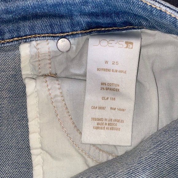 Joe’s Boyfriend Slim Ankle Jeans in Manila Wash-Mid-rise Women’s Size 25-NWT! - Picture 10 of 12